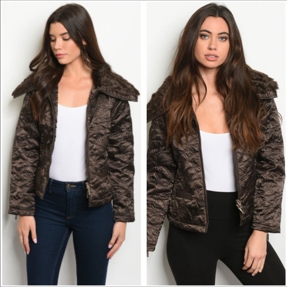 Price Firm.  Chocolate Brown Collar Jackets. - Picture 2 of 4